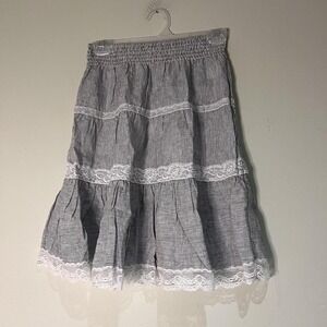 NWT Gold Hawk Linen Stripe Skirt Size XS